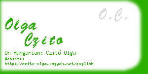 olga czito business card